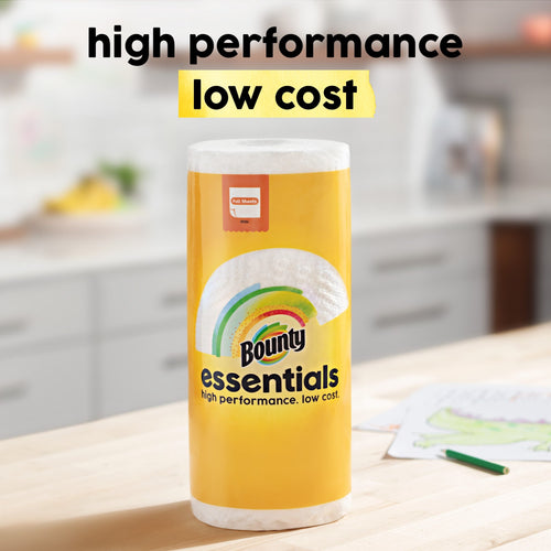 Bounty Essentials Full Size Sheets, Paper Towels, 2-Ply