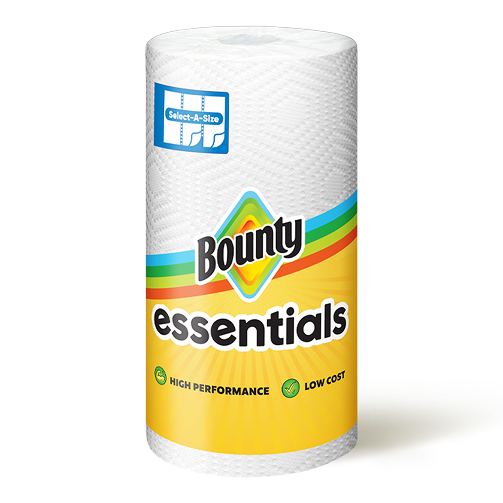 Bounty Essentials Select-A-Size Sheets, Paper Towels, 2-Ply