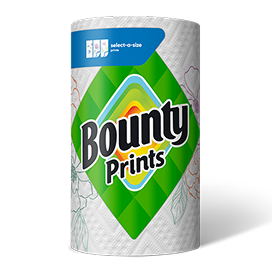 Bounty Prints Sheets, Paper Towels, Patented 3D Technology