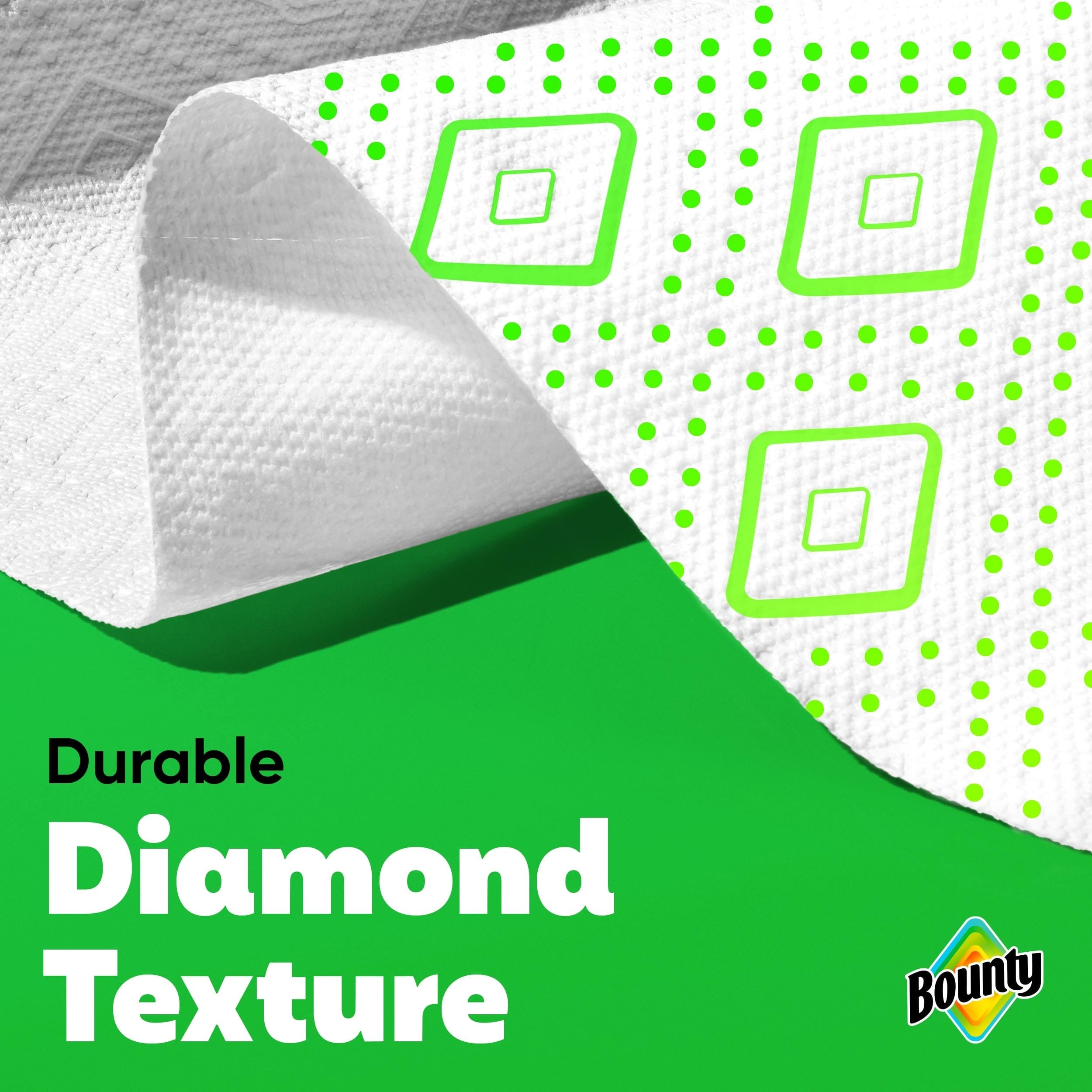 Bounty Prints Sheets, Paper Towels, Patented 3D Technology