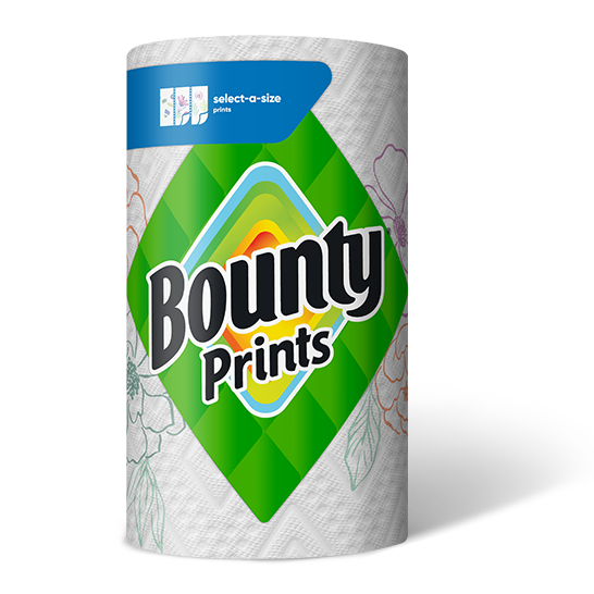 Bounty Prints Sheets, Paper Towels, Patented 3D Technology